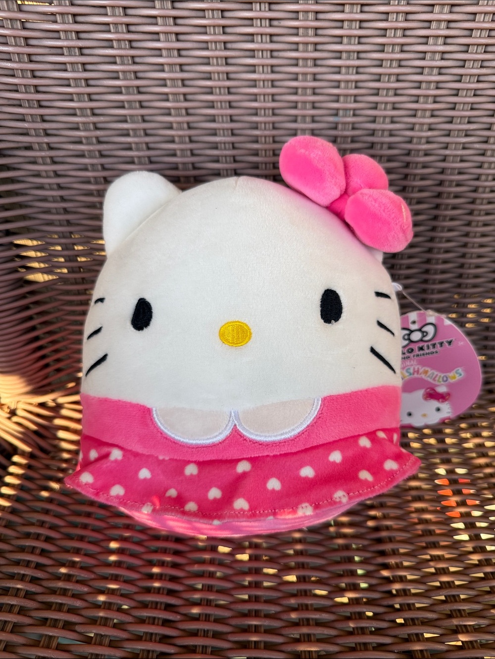 NWT Original Squidhmallows Hello Kitty Heart Polka Dot Dress